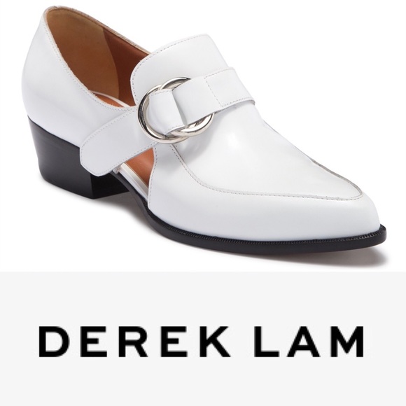 Derek Lam Shoes - RARE❗️DEREK LAM Lee Side Buckle Loafer - White 8.5